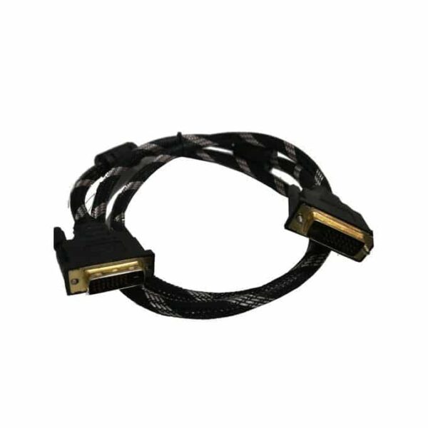 Generic DVI Male To DVI Male Monitor Cable - 24 + 1 Pin - 1.5m - Black