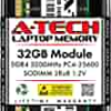 A-Tech 32GB DDR4 3200 MHz UDIMM PC4-25600 (PC4-3200AA) CL22 DIMM 2Rx8 Non-ECC Laptop RAM Memory Module - Image 2