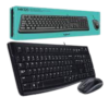 Logitech MK120 Wired Keyboard and Mouse Combo for Windows, Optical Wired Mouse, Full-Size Keyboard, USB Plug-and-Play, Compatible with PC, Laptop