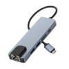 Type C Hub, 5 in 1 USB C 4K@32Hz HDMI Adapter with Ethernet Port, 100W Power Delivery PD Type C Charging Port, USB 3.0& 2.0 Ports Adapter Compatible for USB C Devices