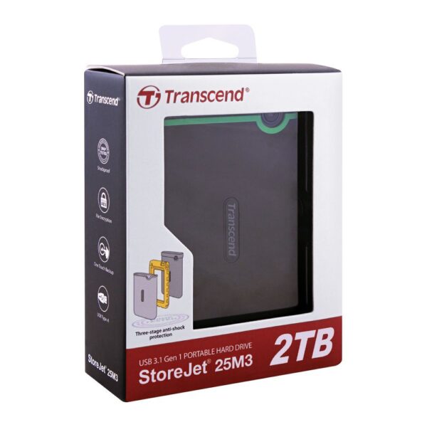 Transcend Storejet 2TB Portable USB 3.0 Hard Disk