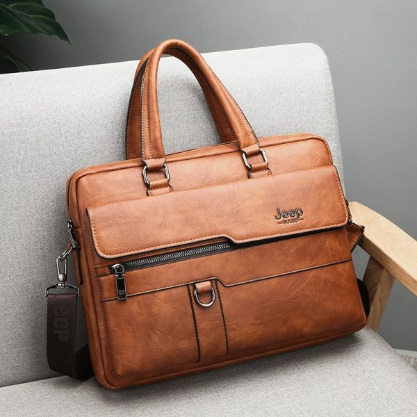Pure Leather Jeep Laptop Bag (Unisex)