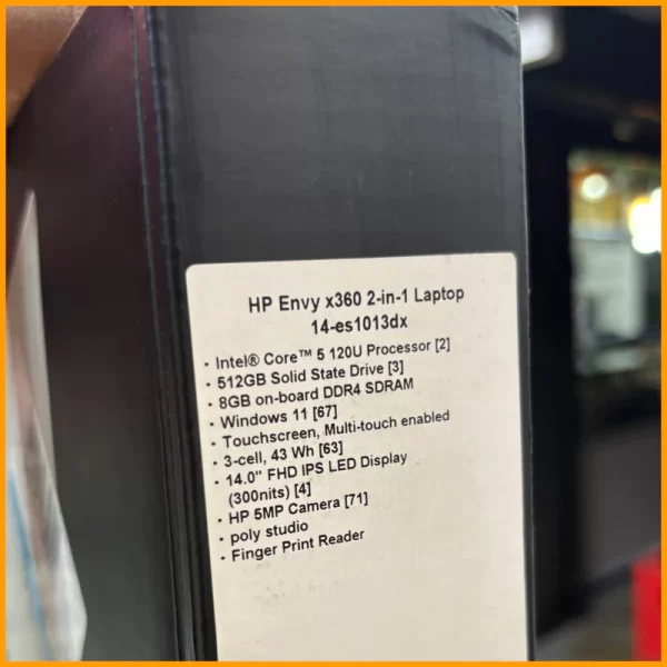 HP ENVY 14 X360 2-in-1 Laptop (14-es1013dx) Core 5 512GB SSD 8GB RAM 12th Gen Silver Touchscreen - Image 3