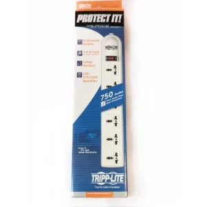 Protect It! Tripp-lite 230V ,750 Joules 6-Universal Outlet Surge Protector – (super60mni b)
