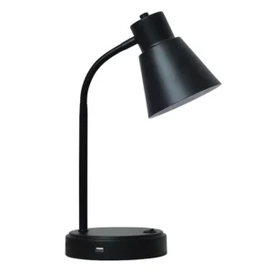 LAMPz SoHo Desk Lamp with Charging Port White 16.7” x 6” Office Lighting LED