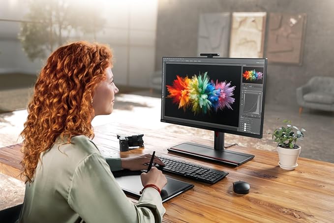 Lenovo ThinkCentre M90a All-in-One Business Computer, 23.8" FHD Display, Intel Core i5-10400 Processor, Webcam, Ethernet, SD Card Reader, USB-C, 6 USB Type-A, Windows 11 Pro (16GB RAM | 512GB SSD) - Image 5
