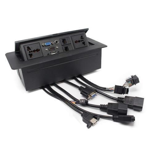 CABLE CUBBY- Pop- Up Conference Table AV Box